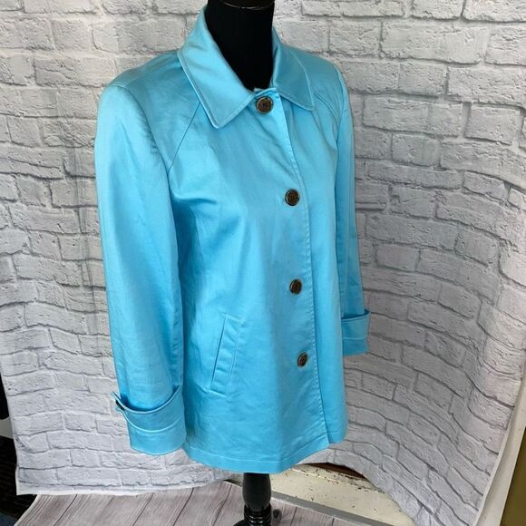 Larry Levine sport cotton blend button down fully lined jacket XS women - Picture 4 of 12